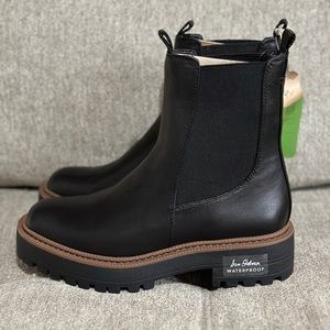 Sam Edelman Laguna Waterproof Lug Sole Chelsea Boot -Black Leather